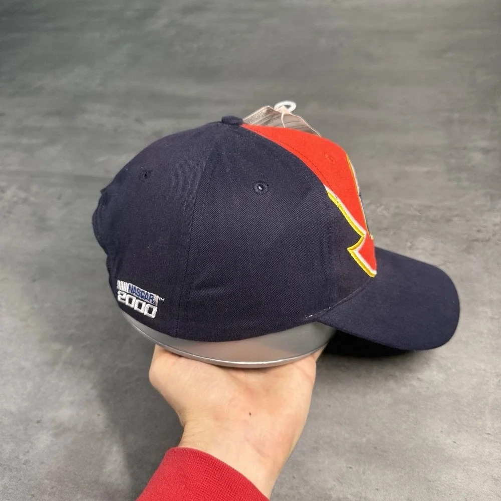 Vintage Miller Lite Hat Navy Red Gold NASCAR Rusty‎ Wallace Trucker Beer Promo